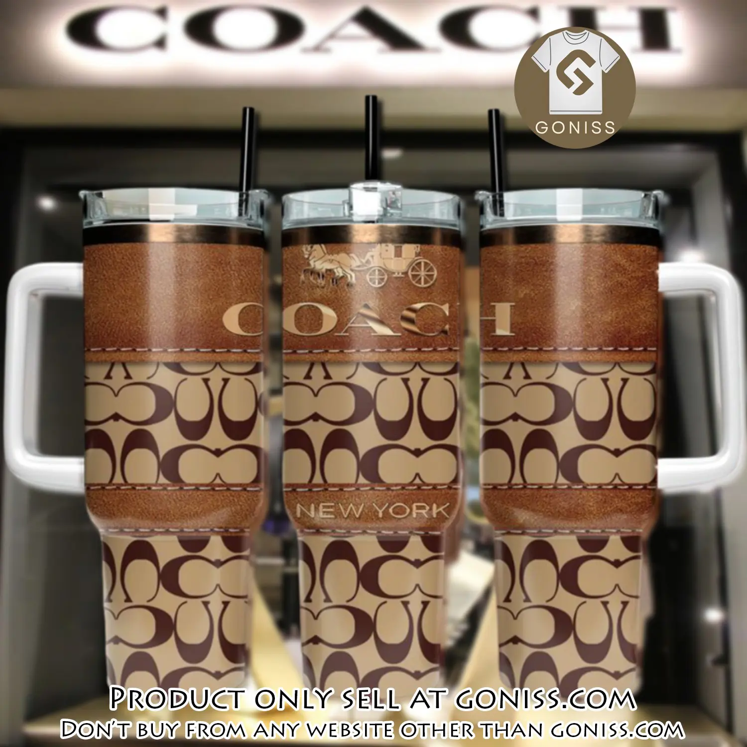 Coach new york stanley tumbler 40oz stanley tumbler coach logo ktb1120 gn1037498